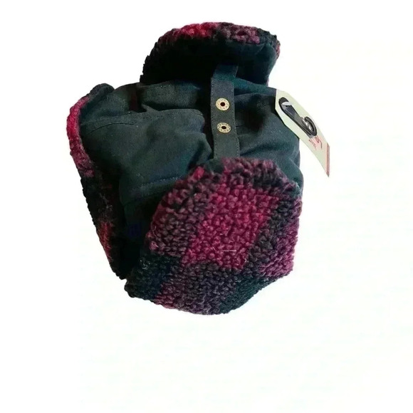 Men's Levi’s Canvas Trapper Hat with Plaid Sherpa Lining Size S/M New With Tags - Picture 3 of 9